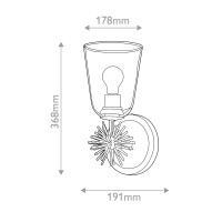 Kinkiet Staring - 1 źródło światła - Przecierane złoto