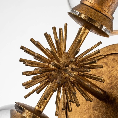 Kinkiet Staring - 2 źródła światła - Przecierane złoto