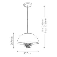 Lampa wisząca Staring - 3 źródła światła - Przecierane złoto