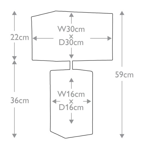 Lampa stołowa Alba - 1 źródło światła - Kremowy