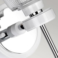 Kinkiet Gunnislake - 1 źródło światła - Biały, polerowany chrom