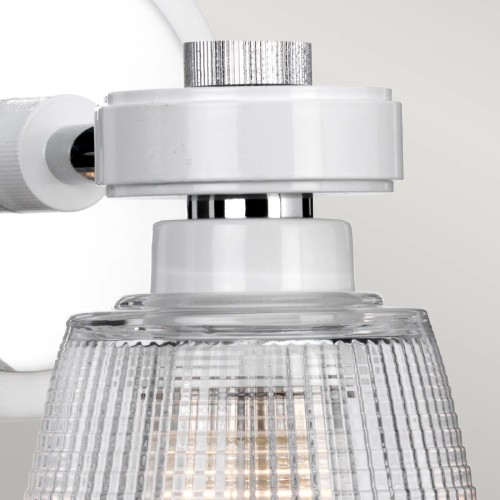 Kinkiet Gunnislake - 1 źródło światła - Biały, polerowany chrom