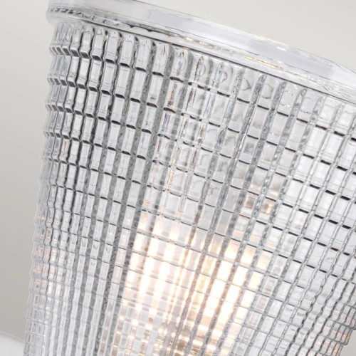 Kinkiet Gunnislake - 1 źródło światła - Biały, polerowany chrom