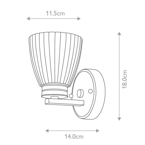 Kinkiet Wallingford - 1 źródło światła - Polerowany chrom
