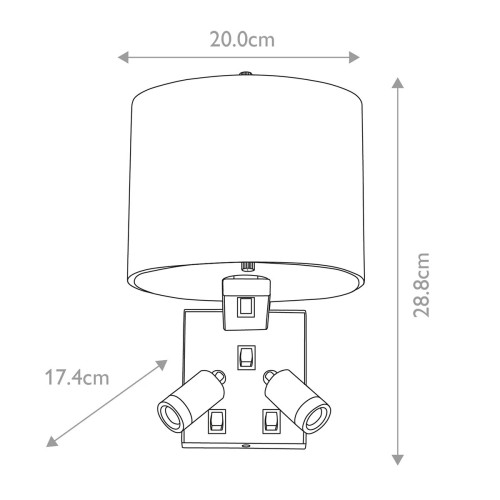 Kinkiet Belmont - 4 źródła światła - Szczotkowany nikiel