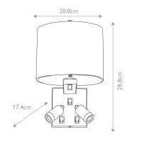Kinkiet Belmont - 4 źródła światła - Szczotkowany nikiel