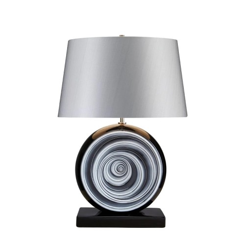 Lampa stołowa Black Swirl - 1 źródło światła - Czarny