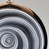 Lampa stołowa Black Swirl - 1 źródło światła - Czarny