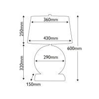 Lampa stołowa Black Swirl - 1 źródło światła - Czarny