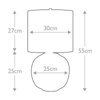 Lampa stołowa Blue Globe - 1 źródło światła - Niebieski