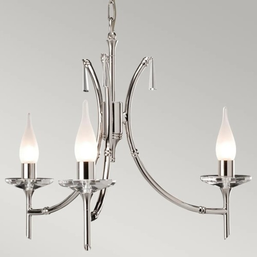 Żyrandol Brightwell - 3 źródła światła - Polerowany nikiel