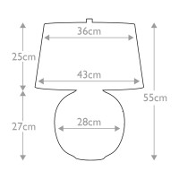 Lampa stołowa Caesar - 1 źródło światła - Srebrny