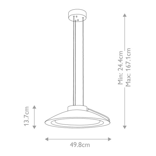 Duża lampa wisząca LED Europa - Biały