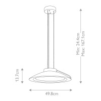 Duża lampa wisząca LED Europa - Biały