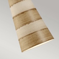 Lampa wisząca Anemome - 1 źródło światła - Taupe, kremowa patyna