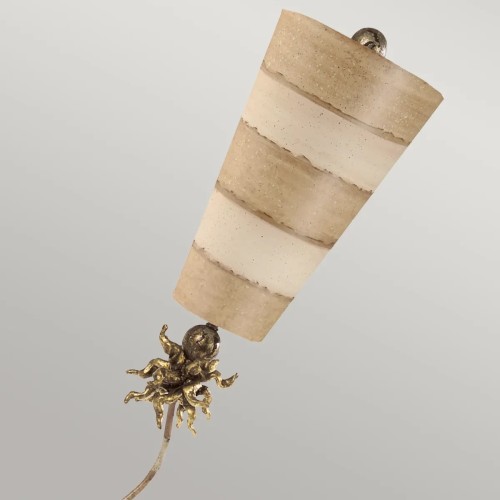 Lampa stołowa Anemone - 1 źródło światła - Kremowy, beżowo-brązowy