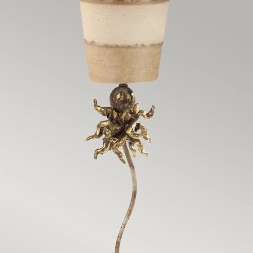 Lampa stołowa Anemone - 1 źródło światła - Kremowy, beżowo-brązowy