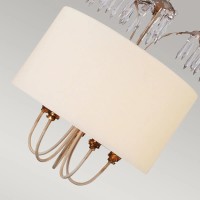 Lampa wisząca Antoinette - 5 źródeł światła - Kremowa patyna, złoty, srebrny