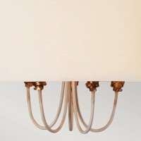 Lampa wisząca Antoinette - 5 źródeł światła - Kremowa patyna, złoty, srebrny