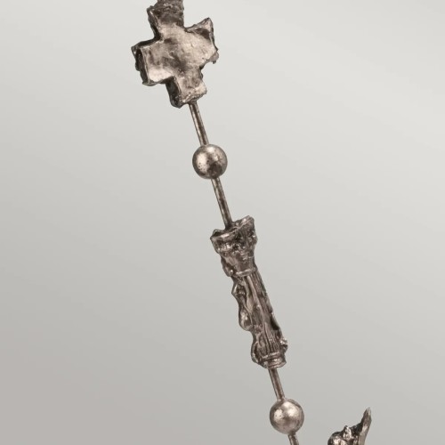 Lampa podłogowa Fragment - 1 źródło światła - Postarzane srebro