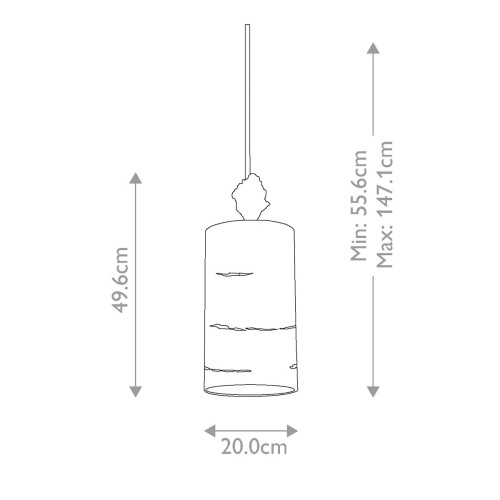 Mała lampa wisząca Fragment - 1 źródło światła - Postarzane złoto