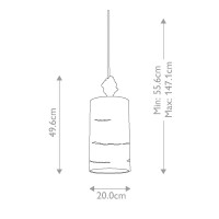 Mała lampa wisząca Fragment - 1 źródło światła - Postarzane srebro