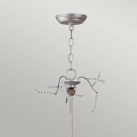 Żyrandol Kristal Luxe - 6 źródeł światła - Srebrny, taupe