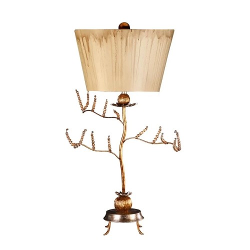 Lampa stołowa Kristal - 1 źródło światła - Beżowy, złoty