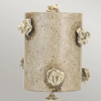 Lampa stołowa La Fleurette - 1 źródło światła - Kremowy, brązowy, złoty