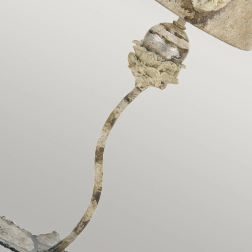 Lampa stołowa La Fleurette - 1 źródło światła - Kremowy, brązowy, złoty