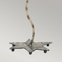 Lampa stołowa La Fleurette - 1 źródło światła - Kremowy, brązowy, złoty