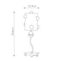 Lampa stołowa La Fleurette - 1 źródło światła - Kremowy, brązowy, złoty