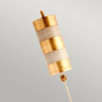 Lampa podłogowa Nettle - 1 źródło światła - Złoty, taupe