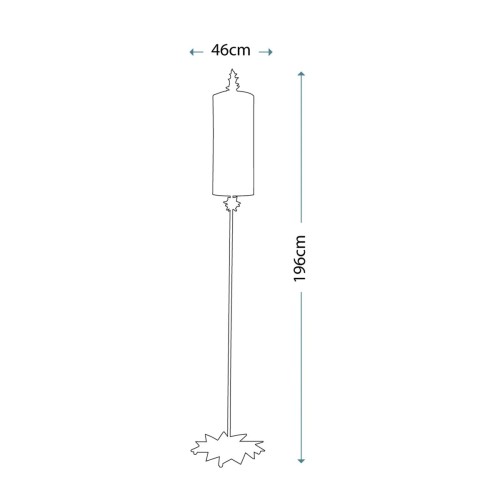 Lampa podłogowa Nettle - 1 źródło światła - Złoty, taupe