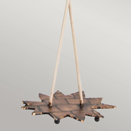 Lampa podłogowa Nettle - 2 źródła światła - Złoty, taupe