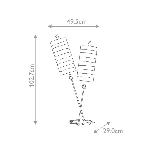 Lampa stołowa Nettle Luxe - 2 źródła światła - Złoty, taupe
