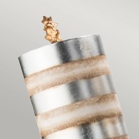 Lampa stołowa Nettle Luxe - 2 źródła światła - Srebrny, kremowy