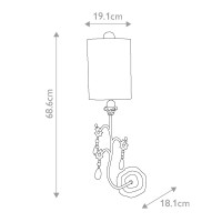 Kinkiet Tivoli - 1 źródło światła - Złoty, kremowa patyna