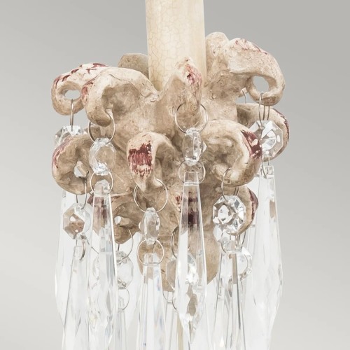 Kinkiet Venetian - 1 źródło światła - Beżowa patyna, złoty