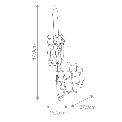 Kinkiet Venetian - 1 źródło światła - Beżowa patyna, złoty