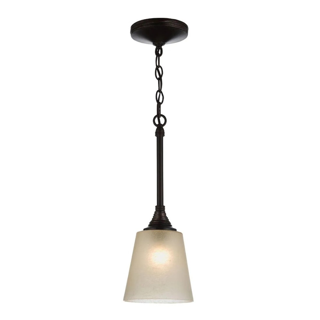 Mała lampa wisząca Arbor Creek - 1 źródło światła - Brązowy