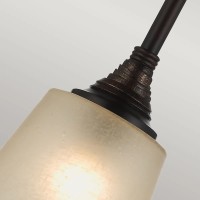 Mała lampa wisząca Arbor Creek - 1 źródło światła - Brązowy
