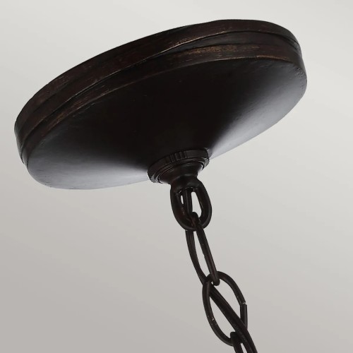 Mała lampa wisząca Arbor Creek - 1 źródło światła - Brązowy