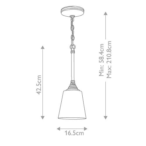 Mała lampa wisząca Arbor Creek - 1 źródło światła - Brązowy