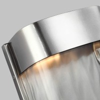 Duży latarnia naścienna LED Bennie - Szczotkowana stal