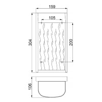 Duży latarnia naścienna LED Bennie - Szczotkowana stal