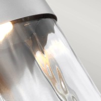 Mała latarnia naścienna LED Bennie - Szczotkowana stal