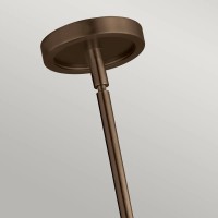 Lampa wisząca Botanic - 4 źródła światła - Ciemny postarzany mosiądz