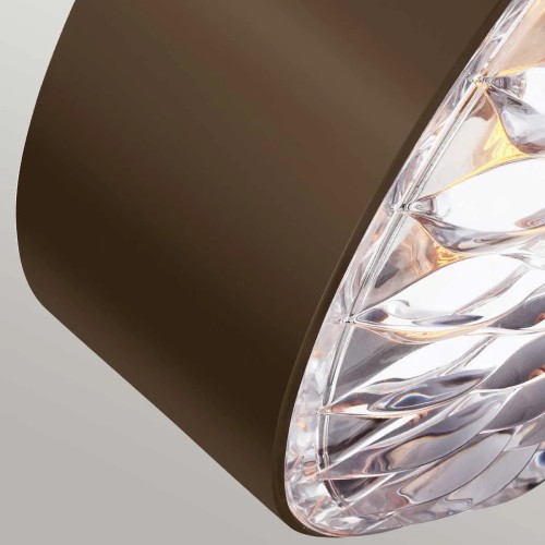 Mały plafon Botanic - 3 źródła światła - Ciemny postarzany mosiądz