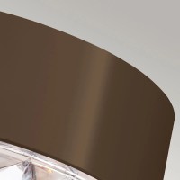 Mały plafon Botanic - 3 źródła światła - Ciemny postarzany mosiądz